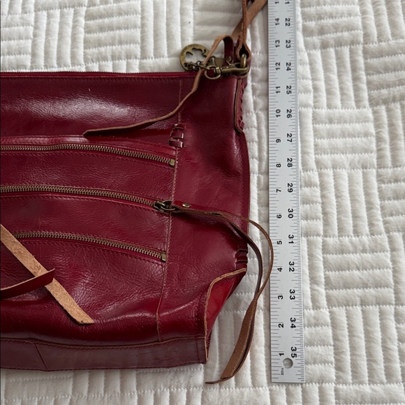 Lucky Brand Red Leather Shoulder/Crossbody Bag - Picture 9 of 12